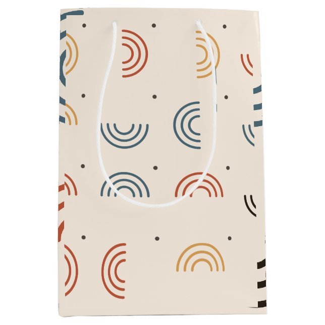 Boho Rainbow Arches Seamless Pattern Medium Gift Bag (Front)