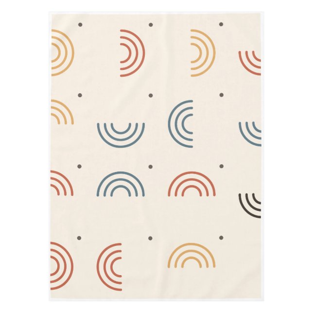 Boho Rainbow Arches Seamless Pattern Tablecloth (Front)