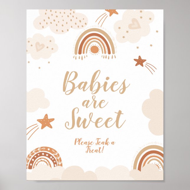 Boho Rainbow Babies are sweet Sign (Front)