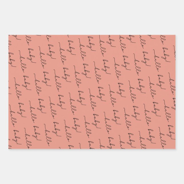 Boho Rainbow Baby Gender Neutral Hello Baby Wrap Wrapping Paper Sheets