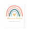 Boho Rainbow Baby Personalized Birth Stats Poster