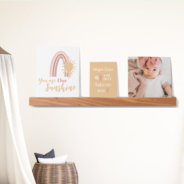 Boho Rainbow Baby Photo Girl Nursery  Picture Ledge (Creator Uploaded)