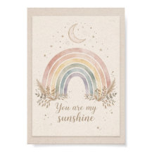 Boho Rainbow Baby Poster You Are My Sunshine Nurse