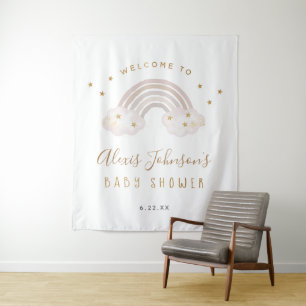 Boho Rainbow Baby Shower Backdrop