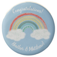 Boho Rainbow Baby Shower Blue Boy Chocolate Covered Oreo