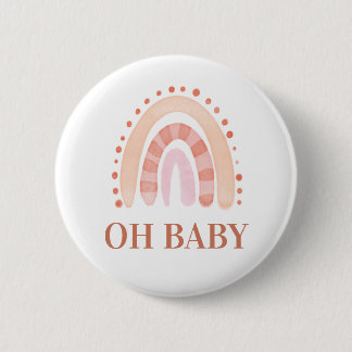 Boho Rainbow Baby Shower    Button