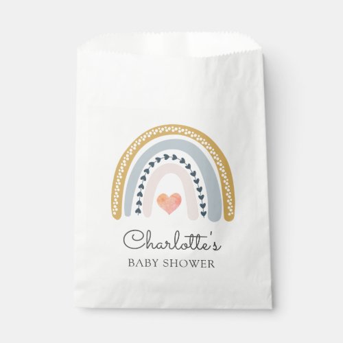 Boho Rainbow Baby Shower  Favor Bag