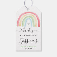 Boho Rainbow Baby Shower Favor Tag