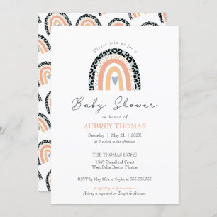 Boho Rainbow Baby Shower Gender Neutral Invitatio Invitation