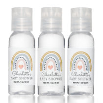 Boho Rainbow Baby Shower Hand Sanitizer