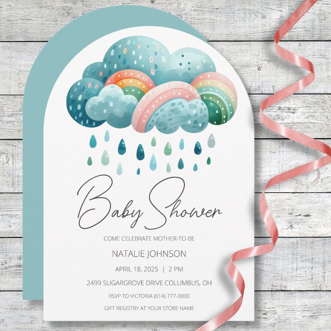 Boho Rainbow Baby Shower  Invitation (Creator Uploaded)