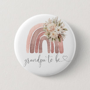 Boho Rainbow Baby Shower Mommy To Be Button