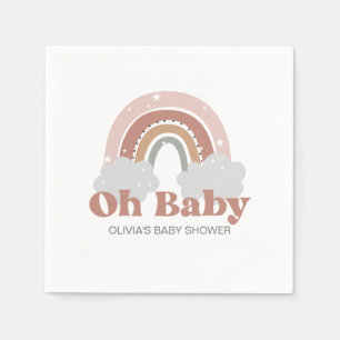 Boho Rainbow Baby Shower Napkins
