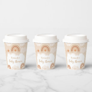 Boho Rainbow Baby Shower Paper Cups