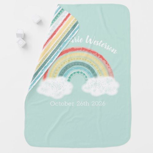 Boho Rainbow Baby Shower Receiving Gift