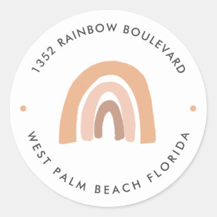 Rainbow Labels, Boho Rainbow Stickers, Personalized Rainbow Baby Showe –  The Label Palace