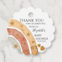 Boho Rainbow Baby Shower Thank You  Favor Tags