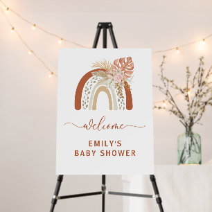 Boho Rainbow Baby Shower Welcome Foam Board