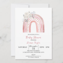 Boho Rainbow Baby Shower, White Roses