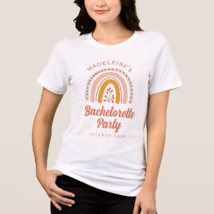 Boho rainbow bachelorette party Tri-Blend shirt