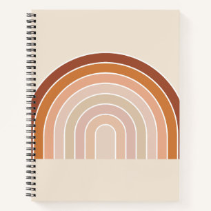 Boho Rainbow Beige Terracotta Notebook
