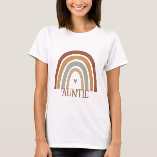 Boho Rainbow Birthday Baby Aunt T_Shirt