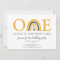 Boho Rainbow Birthday Party Invitation