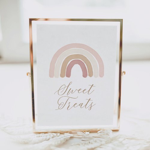 Boho Rainbow Birthday Treats Sign