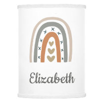 Boho rainbow brown beige gray white nursery girl lamp shade