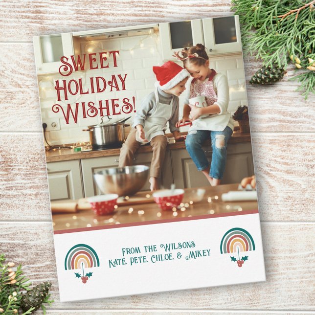 Boho Rainbow Christmas Holiday Card (Creator Uploaded)