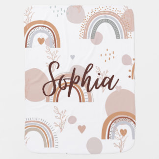 Boho Rainbow Custom Baby Blanket