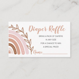 Boho Rainbow Diaper Raffle Ticket Enclosure Card