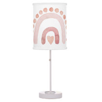 Boho Rainbow Dusty Pink Nursery Table Lamp