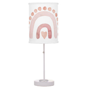 Boho Rainbow Dusty Pink Nursery Table Lamp