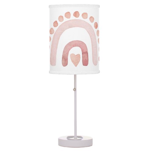 Boho Rainbow Dusty Pink Nursery Table Lamp