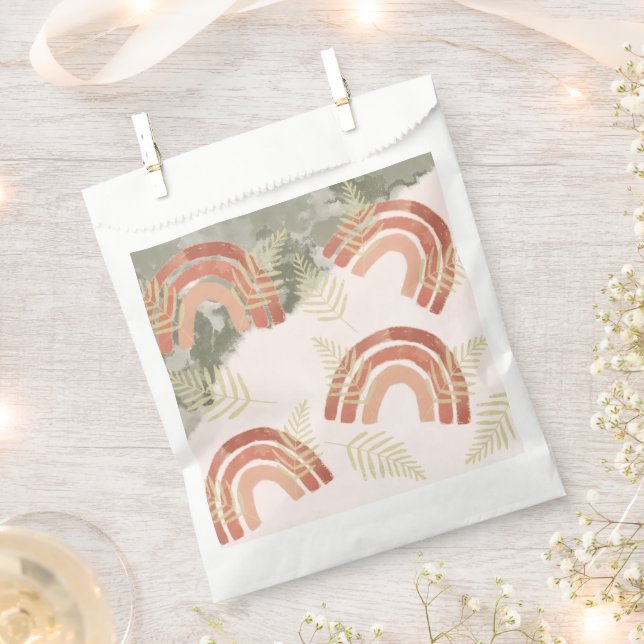 Boho Rainbow  Favor Bag (Clipped)