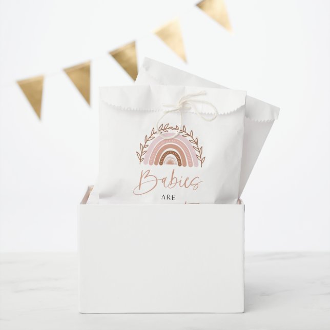 Boho Rainbow Favor Bag, Dusty Rose Terracotta Bag (Party)
