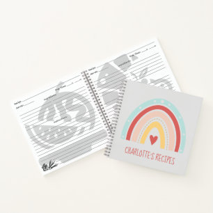 Boho Rainbow First Cookbook Little Chef Notebook