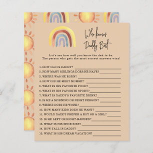 Boho Rainbow Game Who knows DADDY best