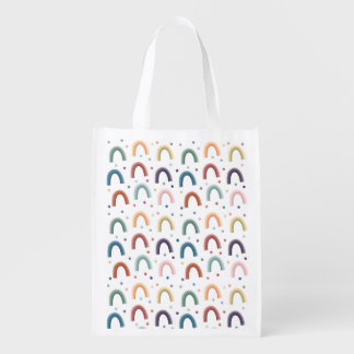 Boho Rainbow Grocery Bag