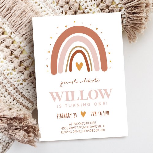 Boho Rainbow Invitation