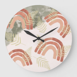 Boho Rainbow  Large Clock