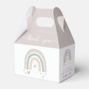 Boho Rainbow Lavender Baby Shower Favor Boxes