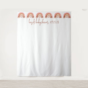 Boho Rainbow Lion Baby Shower Photobooth Backdrop