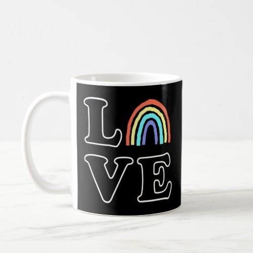Boho Rainbow Love Letters Pride Lbgtqia  Coffee Mug