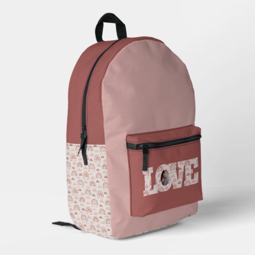 Boho Rainbow Love Photo Backpack