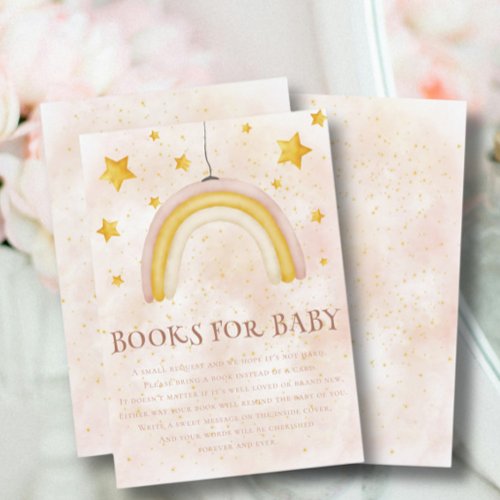 Boho rainbow magic gold stars dust Books for Baby  Enclosure Card