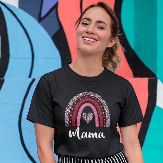 Boho Rainbow Mama Shirt, Pink Tones T-Shirt (Creator Uploaded)