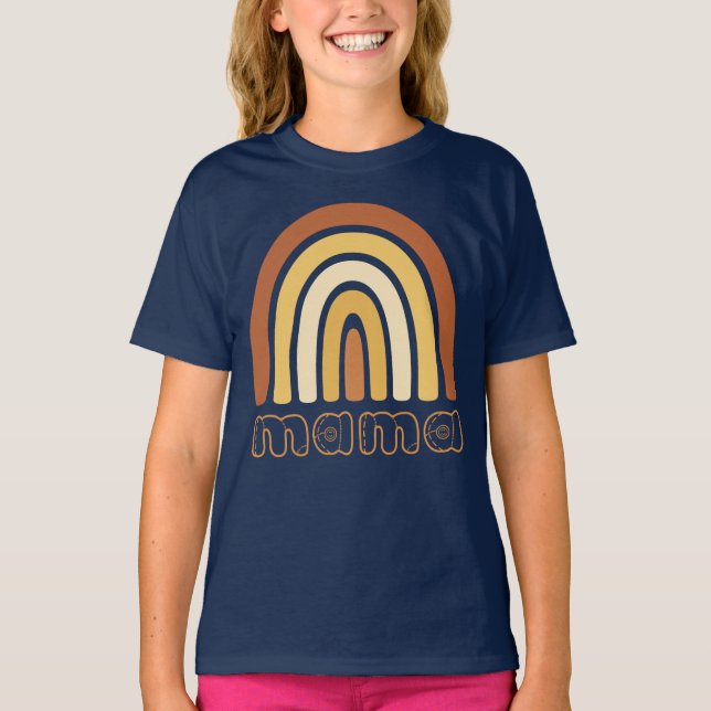 Boho Rainbow Mama T-Shirt (Front)