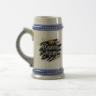 Boho Rainbow Mama - Warm Earthy Tones Design Beer Stein